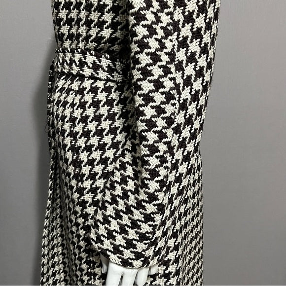 Anne Klein Houndstooth Brown Tailored Jacket Sz-8