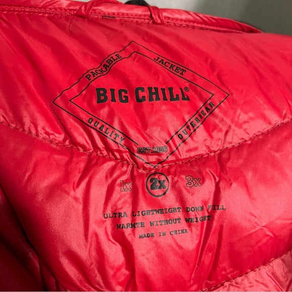 Big Chill Packable Lightweight Down Fill Coat Sz-2X