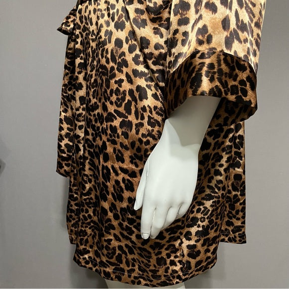 Morgan Taylor Intimates Cheetah Print Robe Sz-XXL