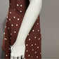 Ann Taylor Brown Polka Dot Midi Dress Sz-8