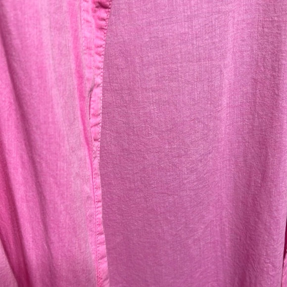 Gilligan & O’Malley Pink 100% Cotton Sleepwear Long Button Front Shirt Sz-XL