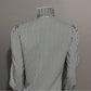 Vintage Blouseworks Black White Striped Pleated Collar Sz- Small/Medium