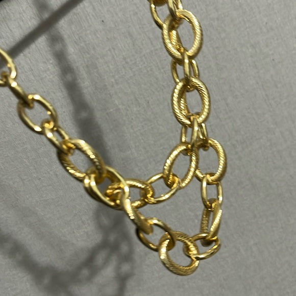 Talbots Gold Double Chain Necklace One Size