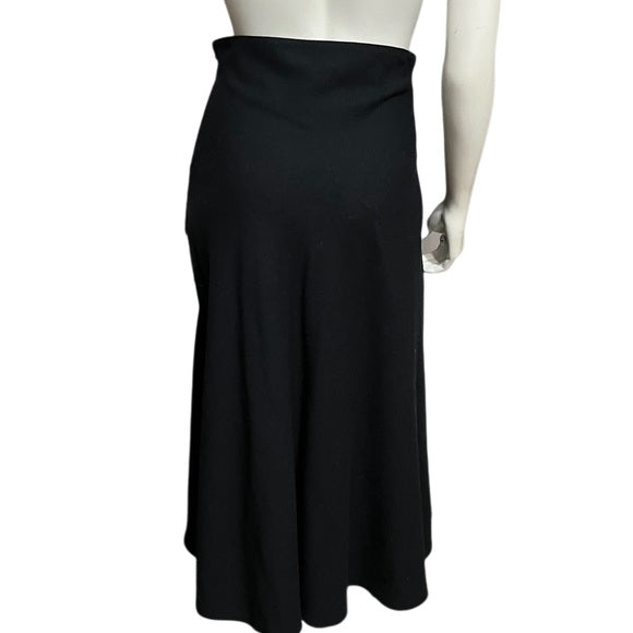 Paul Alexander 100% Wool Black Midi Dress Sz-8