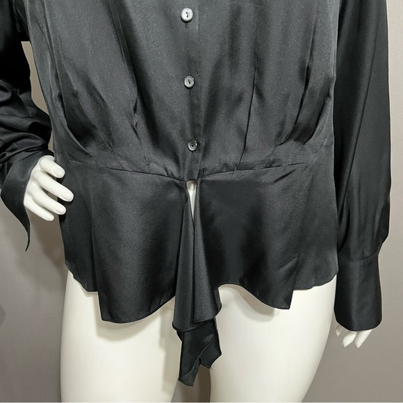 Jones New York Black 100% Silk Blouse Sz-20W