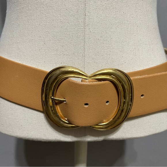 St. John Camel Genuine Leather Belt Sz-41 or Large