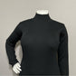 Adrianna Papell Black Ribbed Long Sleeve Sweater Midi Dress Sz-Large