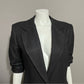 Vintage Hillary Charles 100% Silk Black One Button Blazer Sz-12