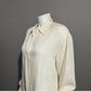 Talbots Cream 100% Silk Floral Imprinted Blouse (FLAWED) Sz-10
