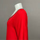 St. John Red Flowy With Studs 100% Silk Blouse Sz-Medium