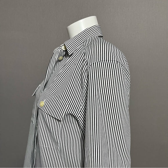 Chaus Striped Button Front Shirt Sz-Small