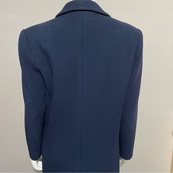 Vintage Cuddle Coat Navy Wool Blend Coat Sz-Medium