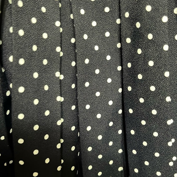 Joseph Ribloff Black Polka Dot Pleated Skirt Sz-8