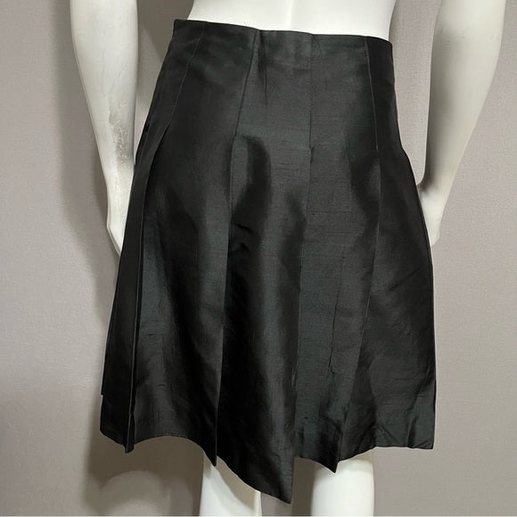 Banana Republic Black Like Silk Skirt Sz-0