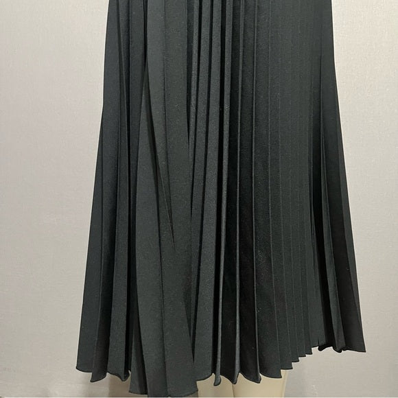 Sag Harbor Black Pleated Midi Skirt Sz-6