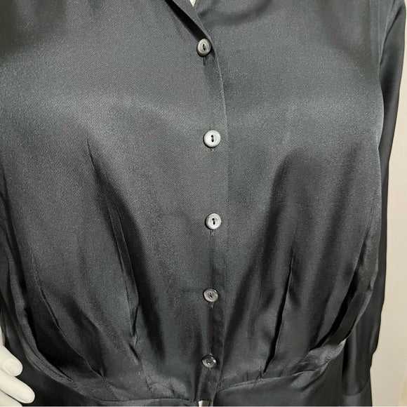 Jones New York Black 100% Silk Blouse Sz-20W