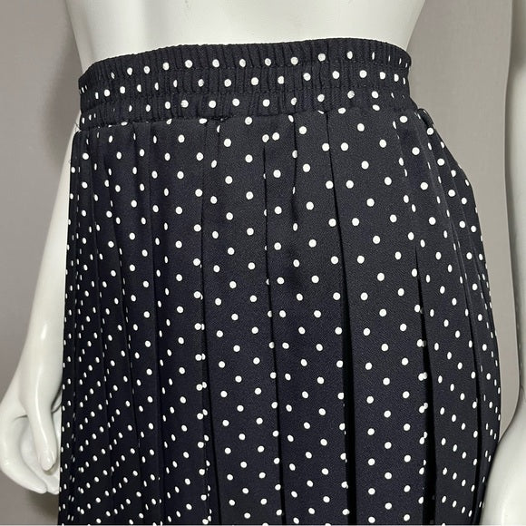 Joseph Ribloff Black Polka Dot Pleated Skirt Sz-8