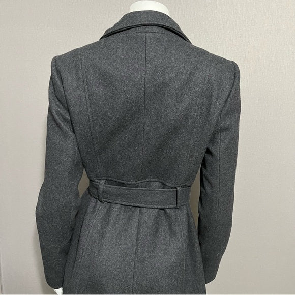 Nine West Charcoal Gray Wool Blend Coat