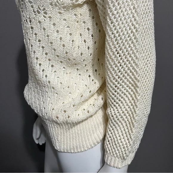 Vintage It’s Pure Gould Cream Knit Sweater Sz-Small