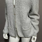 Objectives Gray Boucle Acrylic Button Front Cardigan Sz-Large