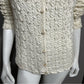 Vintage Cream Knit Open With Pearl/Gold Buttons Sz-Medium