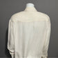 Talbots Cream 100% Silk Floral Imprinted Blouse (FLAWED) Sz-10