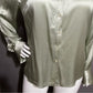 Fred David 100% Silk Sage Button Front Blouse Sz-20 Tall