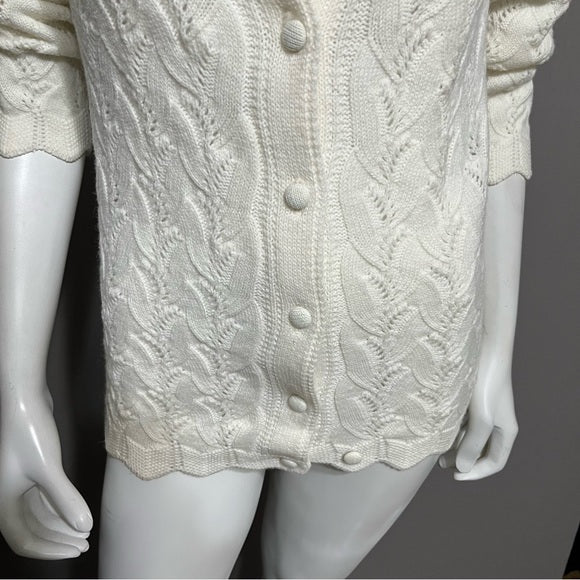 Vintage It’s Pure Gould Irish Cream Knit Cardigan Sweater Sz-Medium