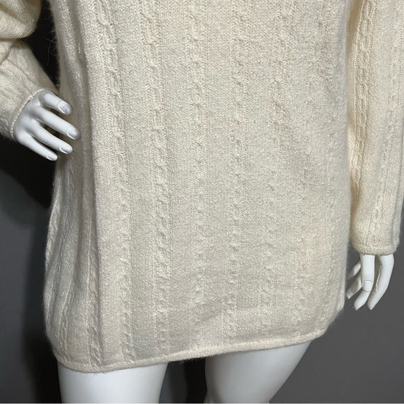 Worthington Silk Cream Rabbit Hair Turtleneck Sweater Sz-20W