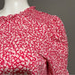 Adrianna Papell Coral Floral Knit Ruffle Collar Top Sz-3X