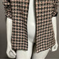 Studio 1 Plaid Tweed Pink & Black Open Blazer Sz-8