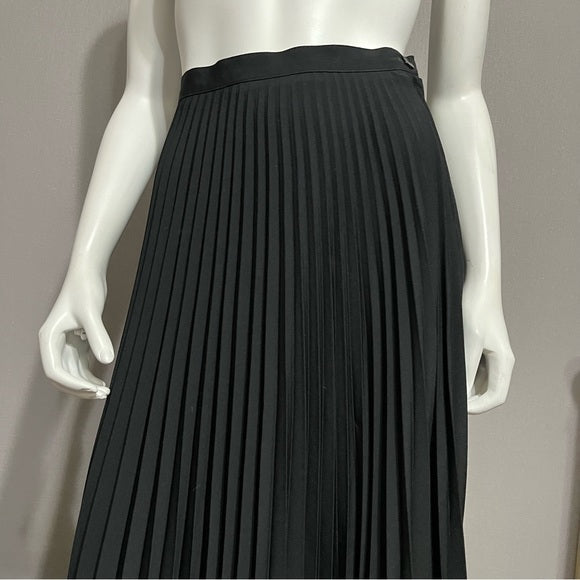 Sag Harbor Black Pleated Midi Skirt Sz-6