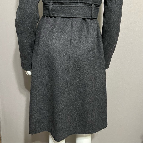 Nine West Charcoal Gray Wool Blend Coat