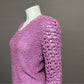 Vintage LeRoy Lavender Crochet Knit Sleeve With Beading Sz-Medium