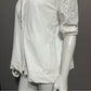 Chico’s White Embroidered Sleeve Lightweight Rain Jacket Sz-12/14