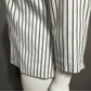 Chaps White & Black Striped 100% Cotton Button Front Blazer / Jacket Sz-2X