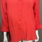 Habitat Peach Textured Button Front Rayon Blend Shirt Sz-Large