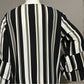 Alfani Stripe Blouse Black | Taupe Ruffle Sleeve Top Sz-3X