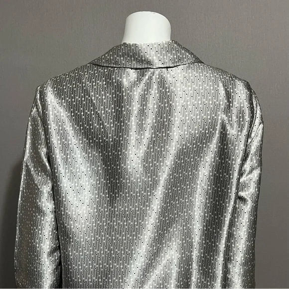 Vintage Kathie Lee Silver Dots Blouse Sz-Medium