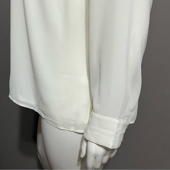 The Limited Collection Cream Long Sleeve Pullover Blouse Sz-2X