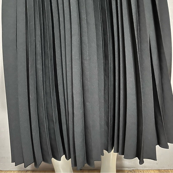 Sag Harbor Black Pleated Midi Skirt Sz-6