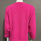 Vintage Carson Pirie Scott Textured Faux Pearl Collar Pink Sweater Sz-Medium