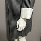 Chelsea Studio Black Striped Cotton Button Front Shirt Sz-Large