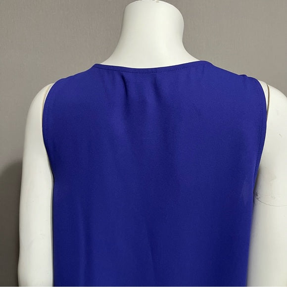 Nine West Purple V Neck Shell Blouse Sz-Medium