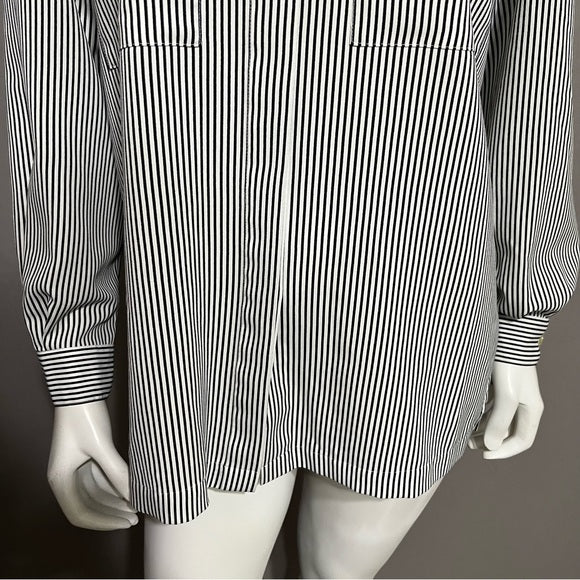 Chaus Striped Button Front Shirt Sz-Small