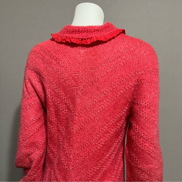 Vintage Pullover Turtleneck Strawberry With Star Embellishment Sweater Sz-Med