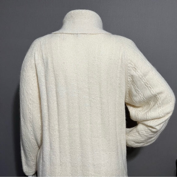 Worthington Silk Cream Rabbit Hair Turtleneck Sweater Sz-20W