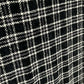 Black & White Plaid With Fringe Scarf One Size