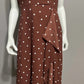 Ann Taylor Brown Polka Dot Midi Dress Sz-8