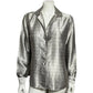 Vintage Kathie Lee Silver Dots Blouse Sz-Medium